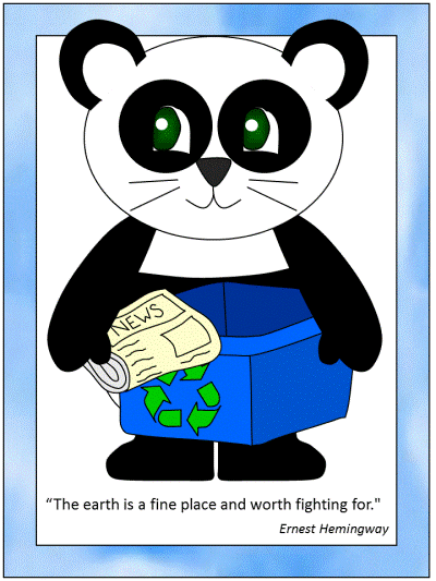 Ernest Hemmingway earth day coloring page