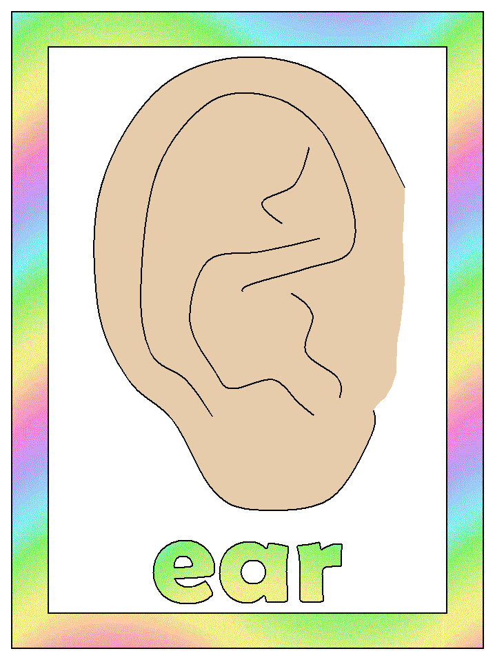 ear coloring page