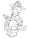 fire fighter coloring page