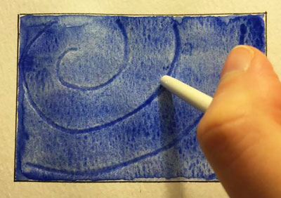 Water Color Technique: Indenting