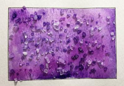 Water Color Technique: Salt