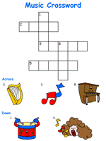 music cross word puzzle