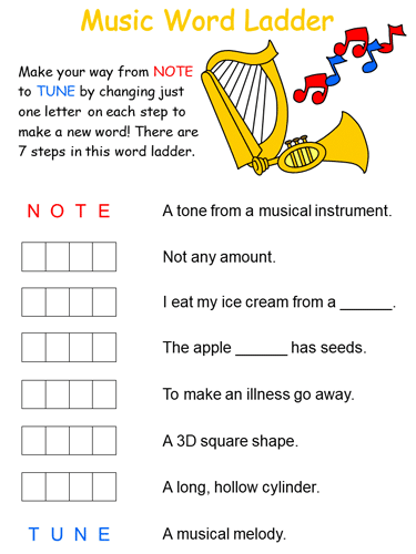 music word ladder