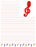Music themed writing paper