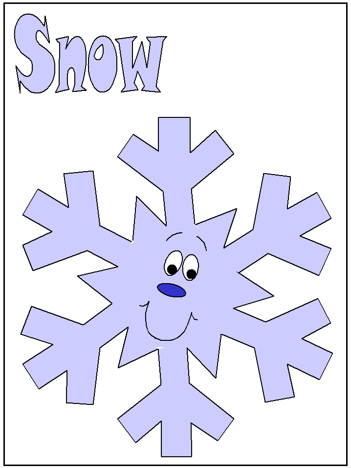 snow colouring pages