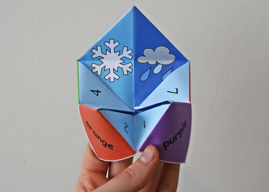 weather-themed fortune teller craft