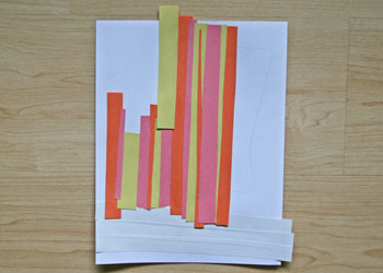paper strip rain boot craft