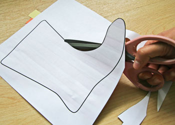 paper strip rain boot craft