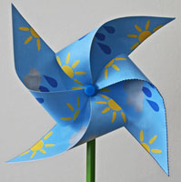 Weather paper pinwheel craft