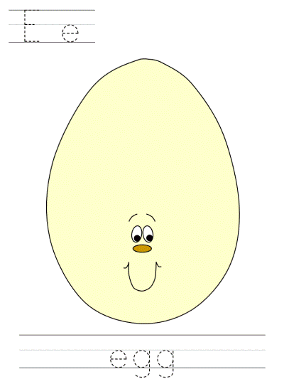 learn to print worksheets -- Ee egg