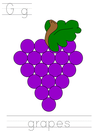 learn to print worksheets - Gg grapes