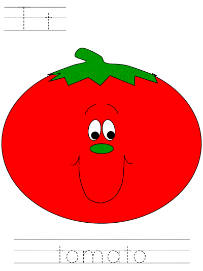learn to print worksheets - Tt tomato