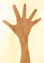 handprint tree trunk