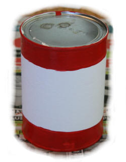 Paint red stripes on the top and bottom.