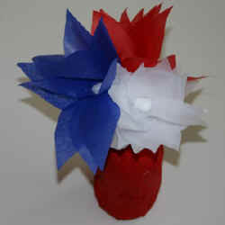 tissue flower vase