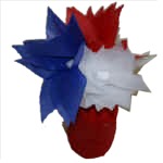 tissue flower vase