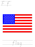 flag day learn to print tracer pages