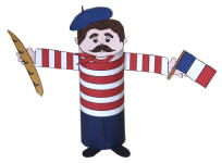 French Boy Toilet Paper Roll Craft