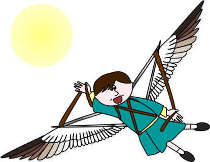 Icarus flies close to the sun