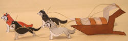 Inuit dog sled paper craft