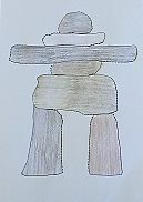 Inukshuk paper craft