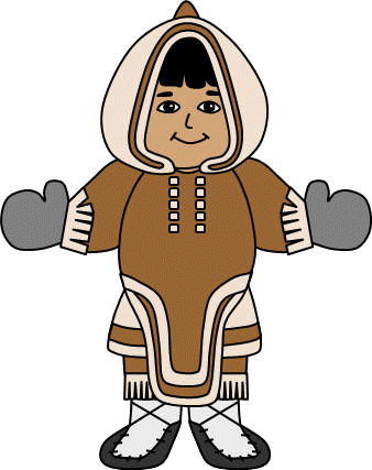 Inuit woman paper craft