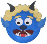 Blue Oni Paper Plate Craft or Mask