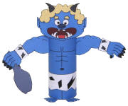 Blue Oni Toilet Paper Roll Craft