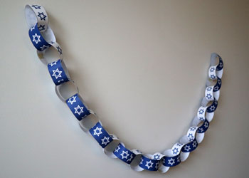 paper chain star of david craft