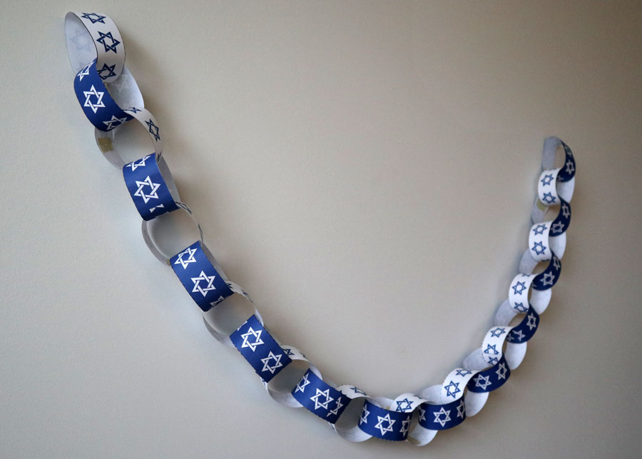 paper chain star of david craft