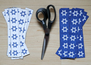 paper chain star of david craft