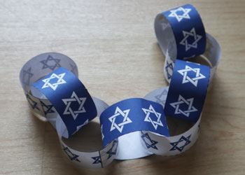 paper chain star of david craft