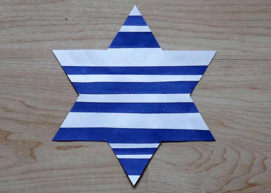 paper strip star of david craft