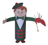 Bagpiper Toilet Paper Roll Craft