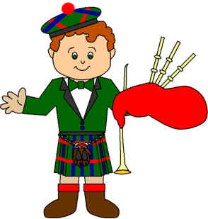 Scottish Bagpiper Paper Craft