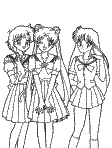 sailor scouts coloring page