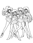 sailor scouts coloring page