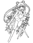 sailor scouts coloring page