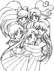 sailor scouts coloring page