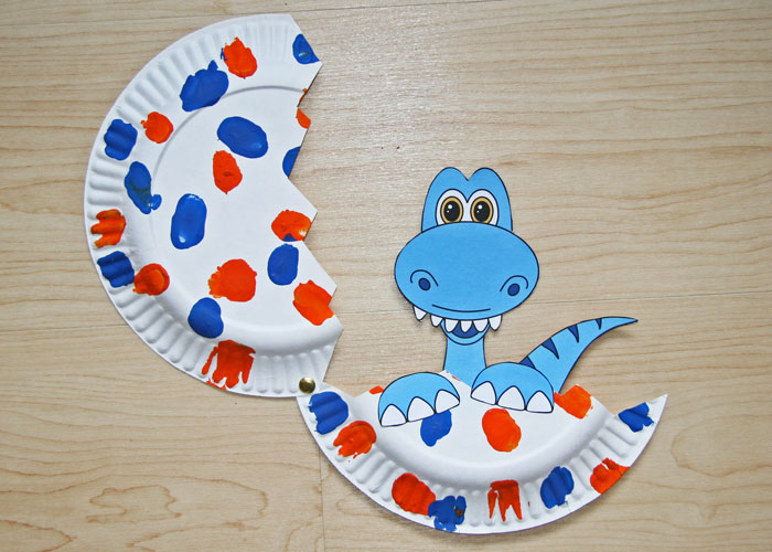 Baby Dinosaur Paper Plate Craft