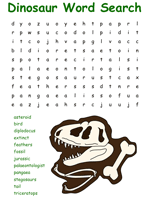 Dinosaur word search