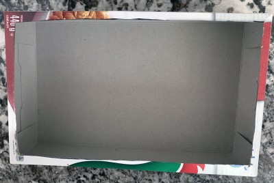 Cut a rectangle from the front of a cereal box