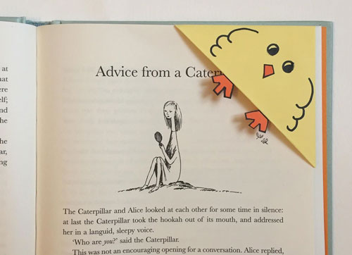 chick corner bookmark paper craft