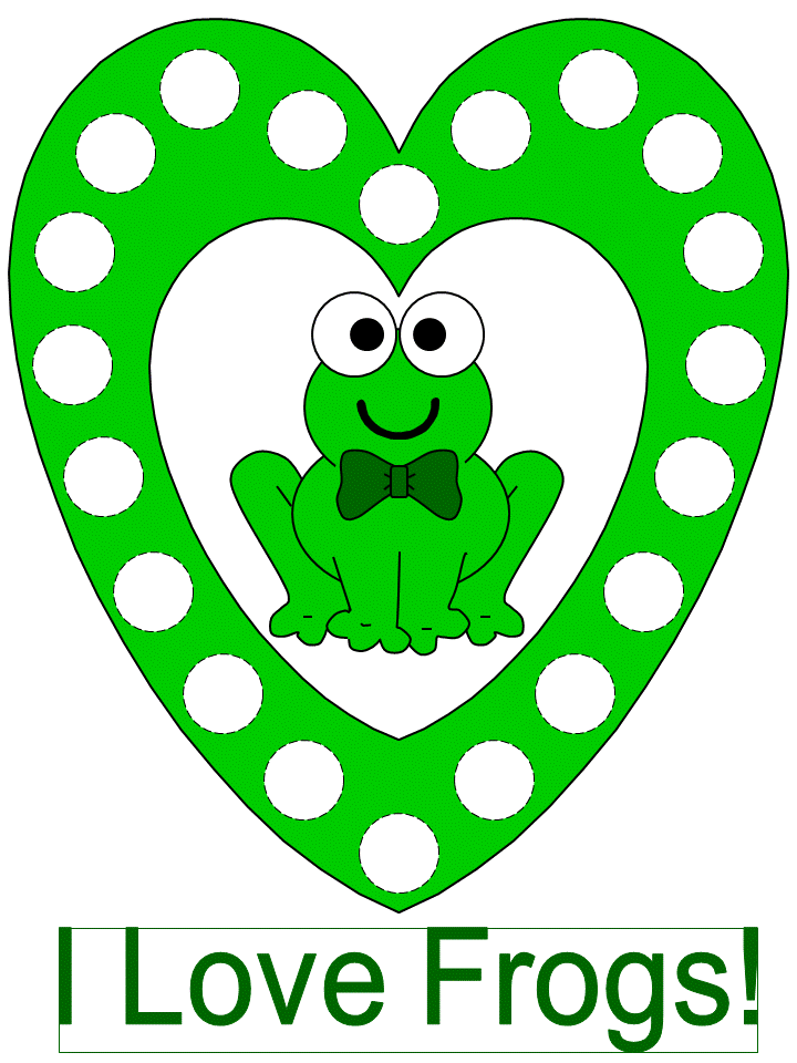 Frog bingo dauber art worksheets