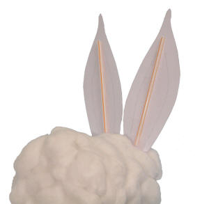 Use straws to support the ears.