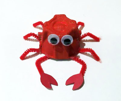 Egg Carton Crab Craft