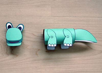 toilet paper roll dinosaur craft