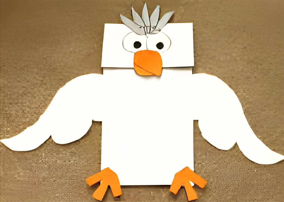 dove paper bag puppet