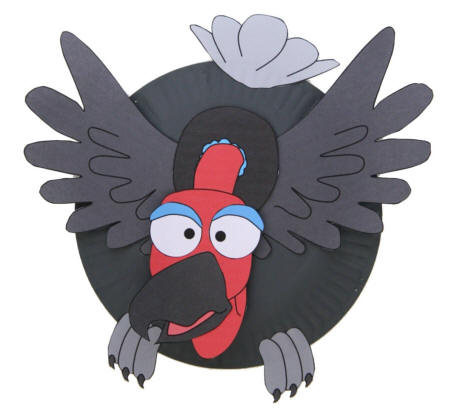vulture paper plate craft