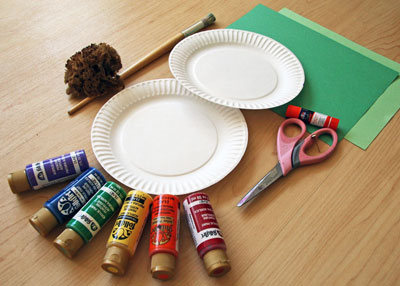 paper plate chameleon